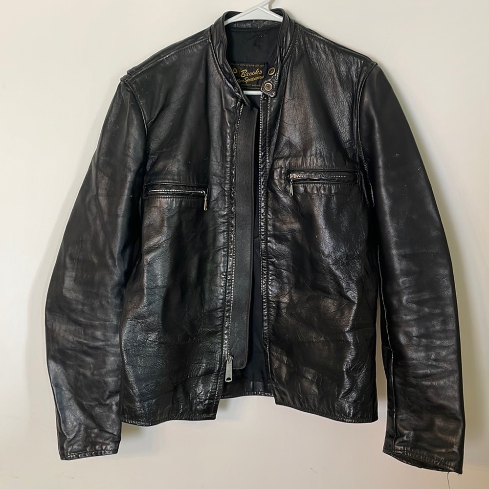 Leather motorcycle jacket
